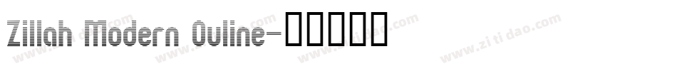Zillah Modern Ouline字体转换
